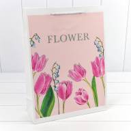Пакет подарочный с тиснением &quot;Flower&quot; (микс) 30*41,5*12 210г 1/20 1/80 Арт: 000254A - Пакет подарочный с тиснением "Flower" (микс) 30*41,5*12 210г 1/20 1/80 Арт: 000254A