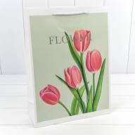 Пакет подарочный с тиснением &quot;Flower&quot; (микс) 30*41,5*12 210г 1/20 1/80 Арт: 000254A - Пакет подарочный с тиснением "Flower" (микс) 30*41,5*12 210г 1/20 1/80 Арт: 000254A