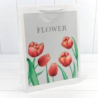 Пакет подарочный с тиснением &quot;Flower&quot; (микс) 30*41,5*12 210г 1/20 1/80 Арт: 000254A - Пакет подарочный с тиснением "Flower" (микс) 30*41,5*12 210г 1/20 1/80 Арт: 000254A