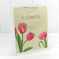 Пакет подарочный с тиснением &quot;Flower&quot; (микс) 30*41,5*12 210г 1/20 1/80 Арт: 000254A - Пакет подарочный с тиснением "Flower" (микс) 30*41,5*12 210г 1/20 1/80 Арт: 000254A