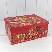 Коробки Прямоугольные Набор 1/10 37,5*29*16 "Новый год"-3007 1/4 Арт: 730605/3007