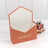 Коробка "Конверт" 18*24*7 "From the heart with love" Красный 1/34 Арт: KPL0033