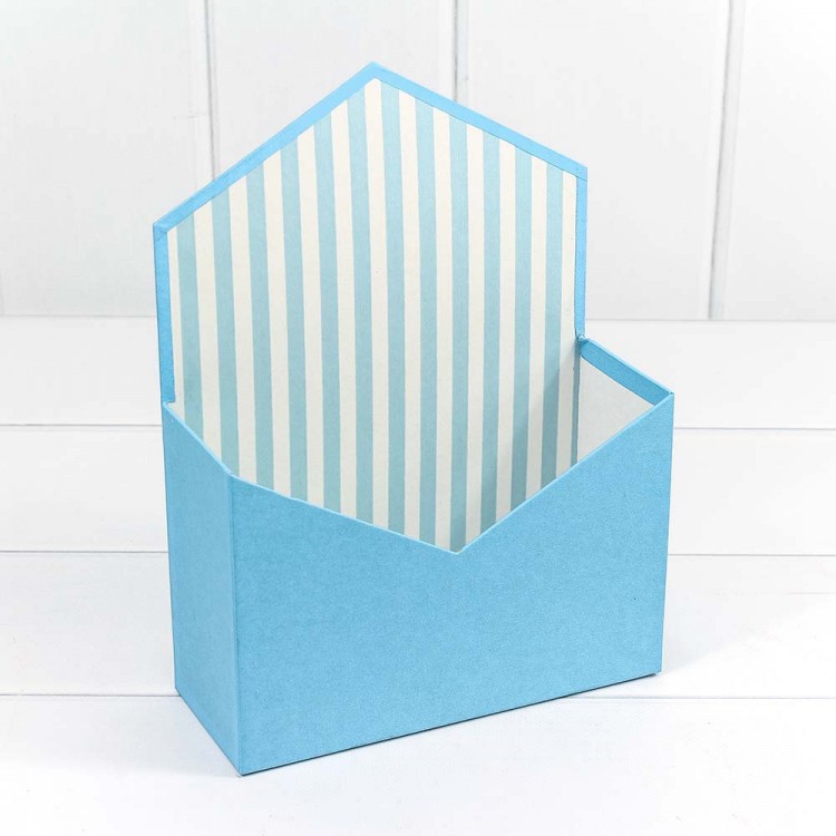 Коробка "Конверт" 18*24*7 Голубой 1/4 1/36 Арт: KPL0048