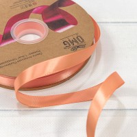 Лента Атласная Полиэстер класс А 1,5см*100ярд Жёлто-розовый 1/18 1/72 Арт: 556-15/720