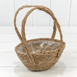 Корзина плетёная 22*13*21 (±5%) из камыша Натуральный 1/80 Арт: 420207/3