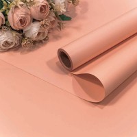 Плёнка 0,58*10м 255г матовая "Корейская" 65мкм Персиковый 1/30 Арт: 1638/4032