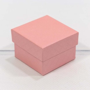 Коробка Квадратная 5,5*5,5*3,5 "Ромбики" Розовый 1/24 1/360 Арт: 61255/4