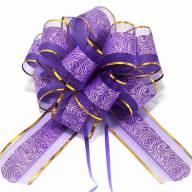 Бант-шар 5 см &quot;С оргазной и золотой полосой&quot; 1/50 1/1000 Арт: 000535-5 - Бант-шар 5 см "С оргазной и золотой полосой" 1/50 1/1000 Арт: 000535-5