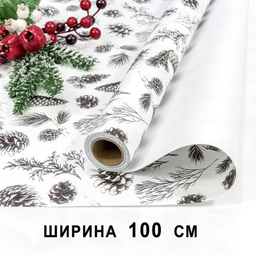 Плёнка для упаковки 1*10м "Новогодняя"-201 65мкм 1/20 Арт: 1720/1