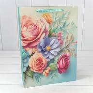 Пакет подарочный "Цветы" (микс 225) 30*41,5*12 210г 1/20 1/80 Арт: 000225A - Пакет подарочный "Цветы" (микс 225) 30*41,5*12 210г 1/20 1/80 Арт: 000225A