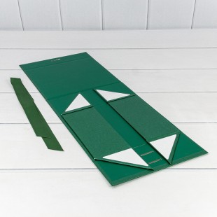 Коробка Прямоугольная 20*18*8 складная на магнитах "Люкс" Зелёный 1/60 Арт: 730225/0122