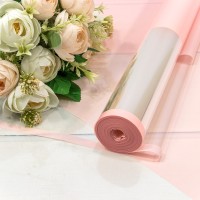 Плёнка 59см 800г глянцевая с окошком 45мкм Розовый-706 1/6 1/12 Арт: 80006/706