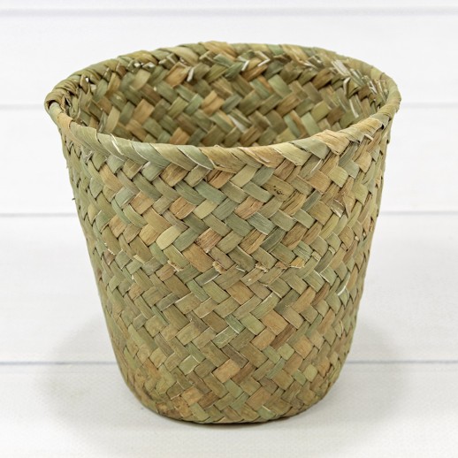 Корзина плетёная Круглая 13*12 (±5%) из водорослей Натуральный 1/100 Арт: 420138/3