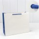 Пакет подарочный Белый/Синий 32*26*13 230г 1/20 1/120 Арт: 228CA