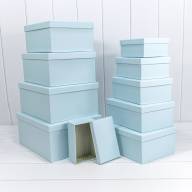 Коробки Прямоугольные Набор 1/10 34*26*15,3 Голубой 1/6 Арт: 721604/1394 - Коробки Прямоугольные Набор 1/10 34*26*15,3 Голубой 1/6 Арт: 721604/1394