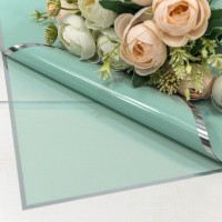 Плёнка в листах 55*55 (20 шт.) глянцевая/матовая с серебряной рамкой 50мкм Голубой 1/60 Арт: 1862/5